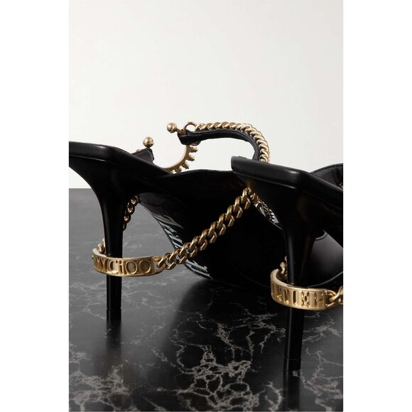 JIMMY CHOO + Jean Paul Gaultier Bing 90 embellished leather mules US 7 $2450 - Picture 4 of 15